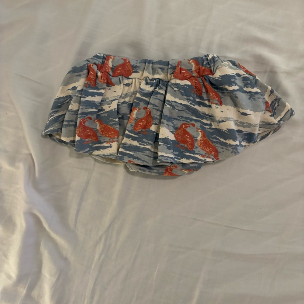 Kate Quinn baby skirt with bloomers Blue and Orange